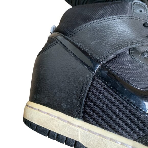 Rare Nike Dunk Sky High Essential Black Size 7 Wedge Shoes - Picture 11 of 12